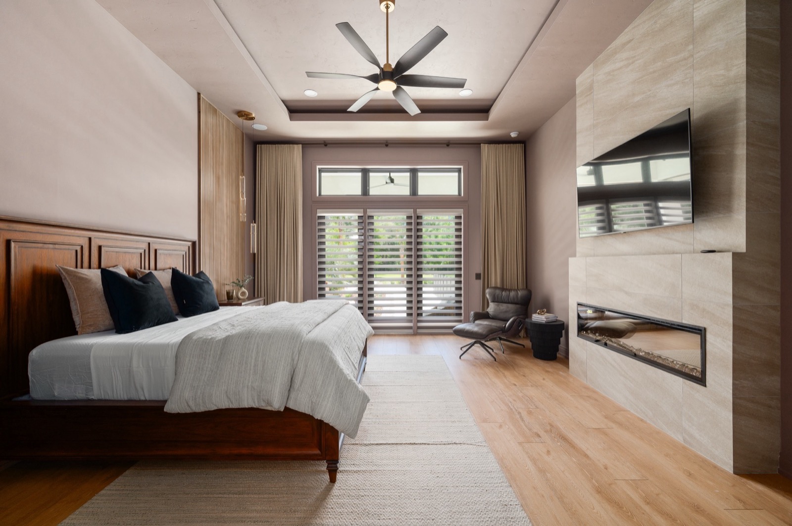 Hunter Douglas Pirouette sheer shades with drapery