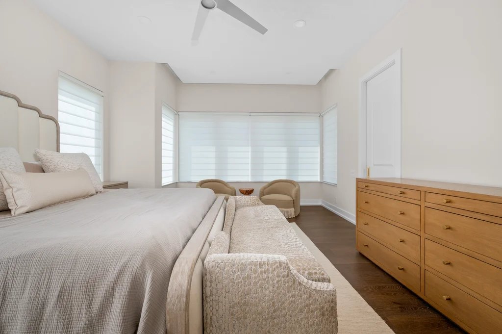VIP Home — motorized Hunter Douglas Vignette Modern Roman shades with Duolite
