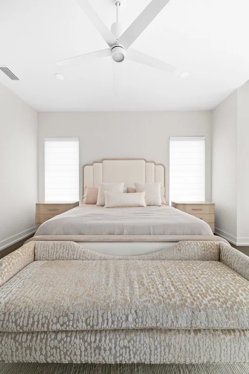 VIP Home — motorized Hunter Douglas Vignette Modern Roman shades with Duolite