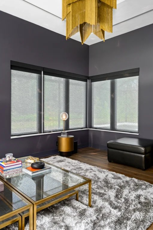 VIP Home — motorized Hunter Douglas Designer roller shades with Duolite