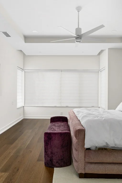 VIP Home — motorized Hunter Douglas Vignette Modern Roman shades with Duolite
