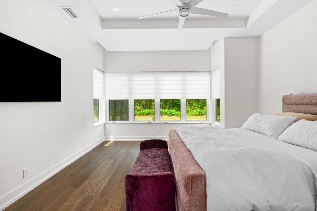 VIP Home — motorized Hunter Douglas Vignette Modern Roman shades with Duolite