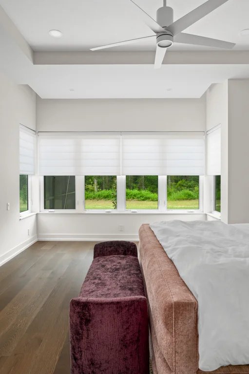 VIP Home — motorized Hunter Douglas Vignette Modern Roman shades with Duolite