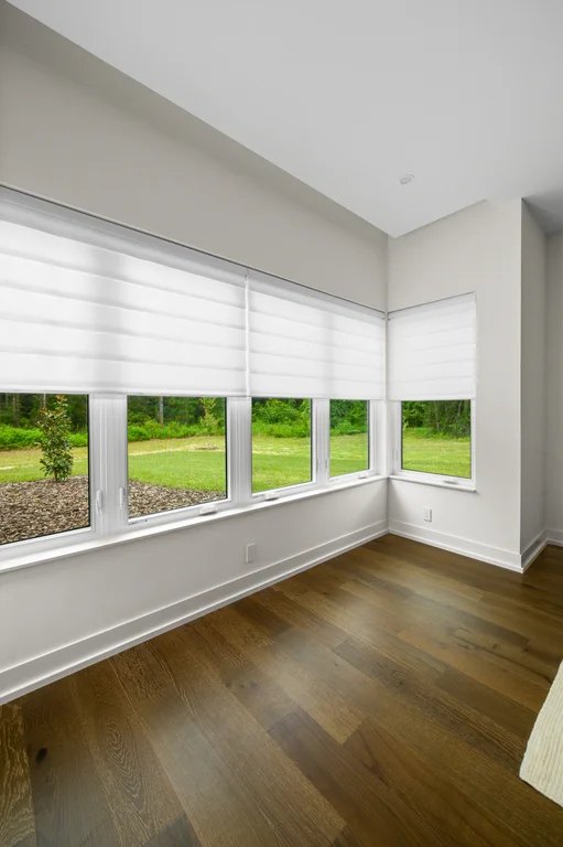 VIP Home — motorized Hunter Douglas Vignette Modern Roman shades with Duolite