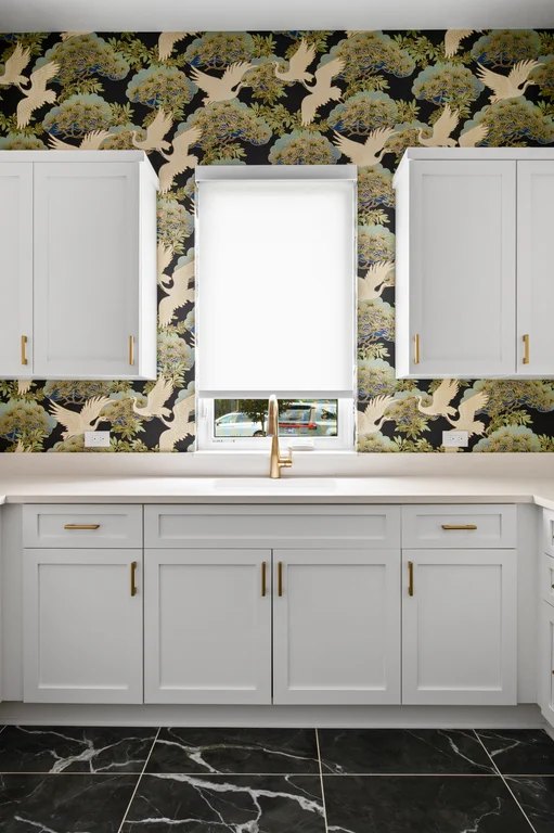 VIP Home — Hunter Douglas Designer roller shades in the laundry