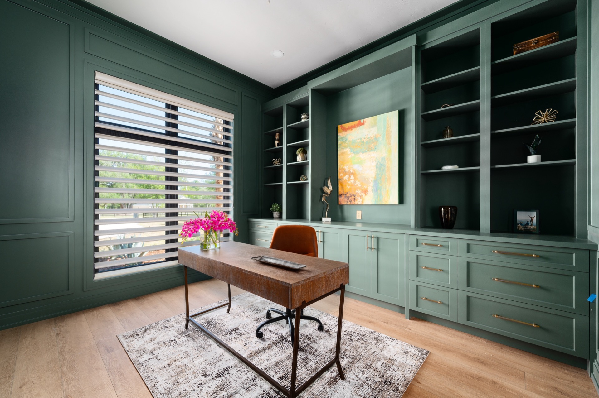 Elegant custom zebra shades